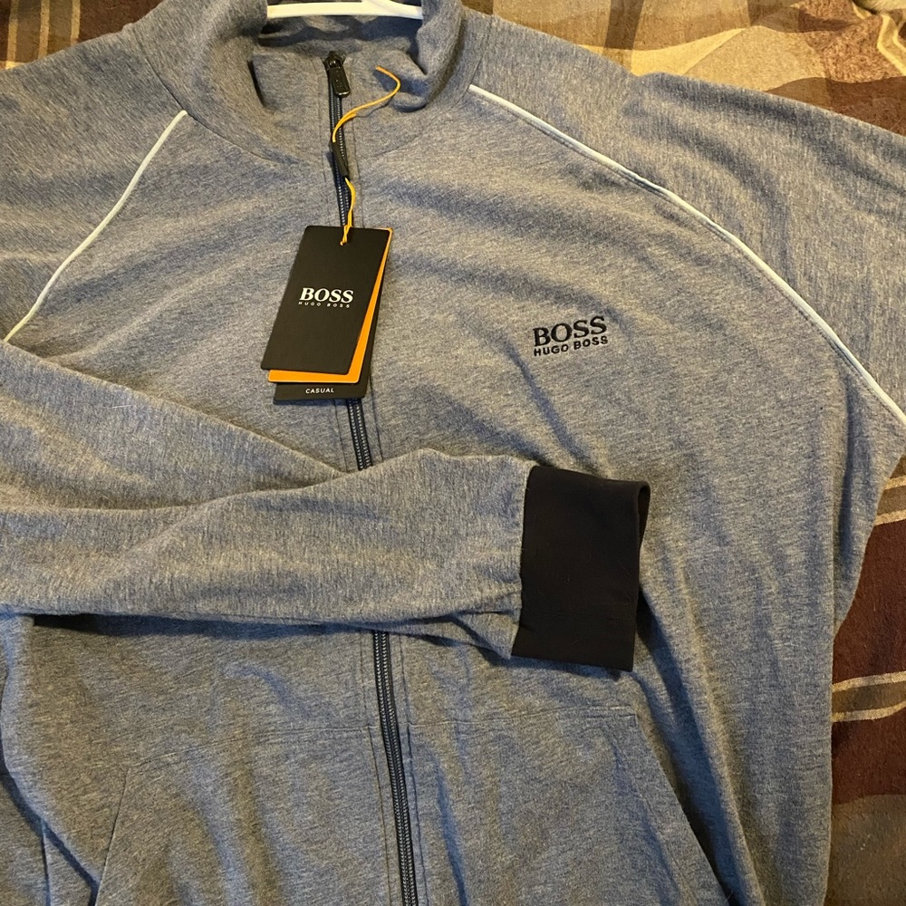 Hugo Boss light zip up sweater